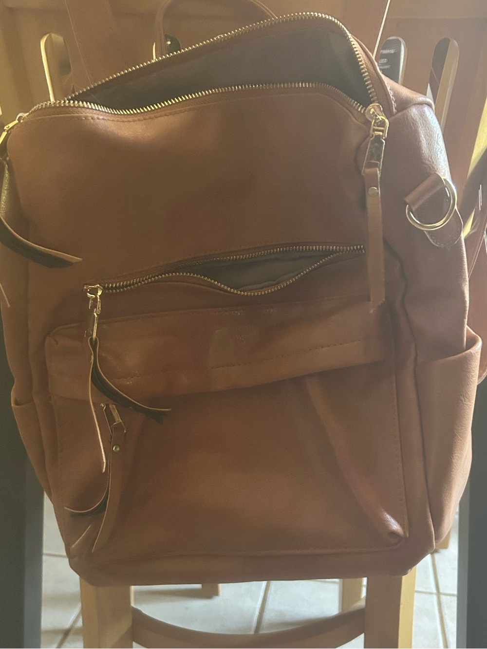 Brown Leather Backpack Purse - Classic Carry-All